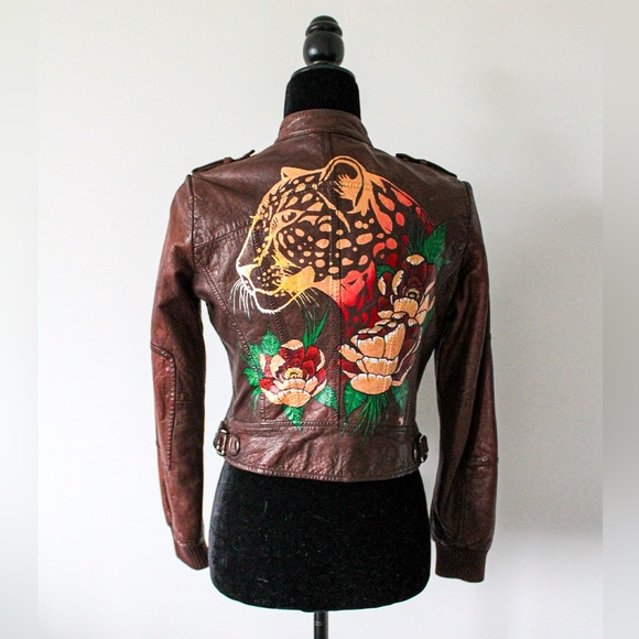 Custom Painted Leather Jacket - Picture 5 of 5